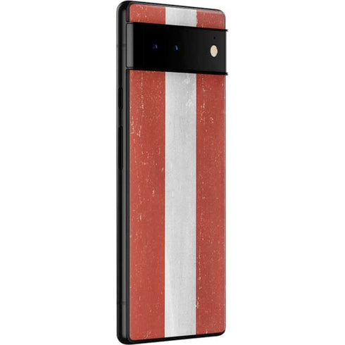 Latvia Flag Distressed Google Pixel 6 Skin